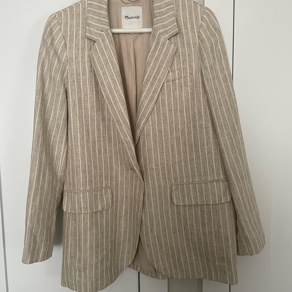 Madewell 100% Linen Larsen Blazer